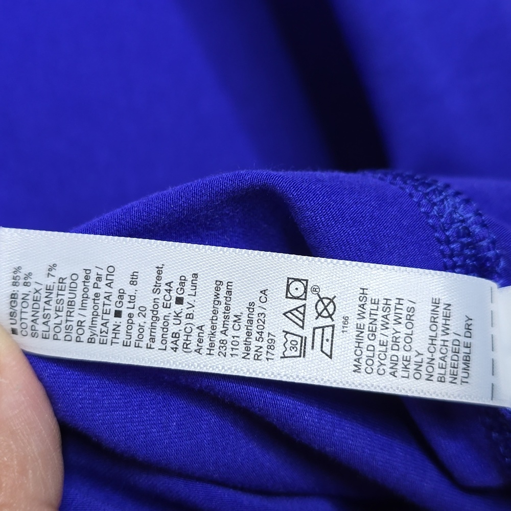 Athleta Outbound Mock Neck Blue Purple Cotton Blend Top Size XL - Picture 6 of 8